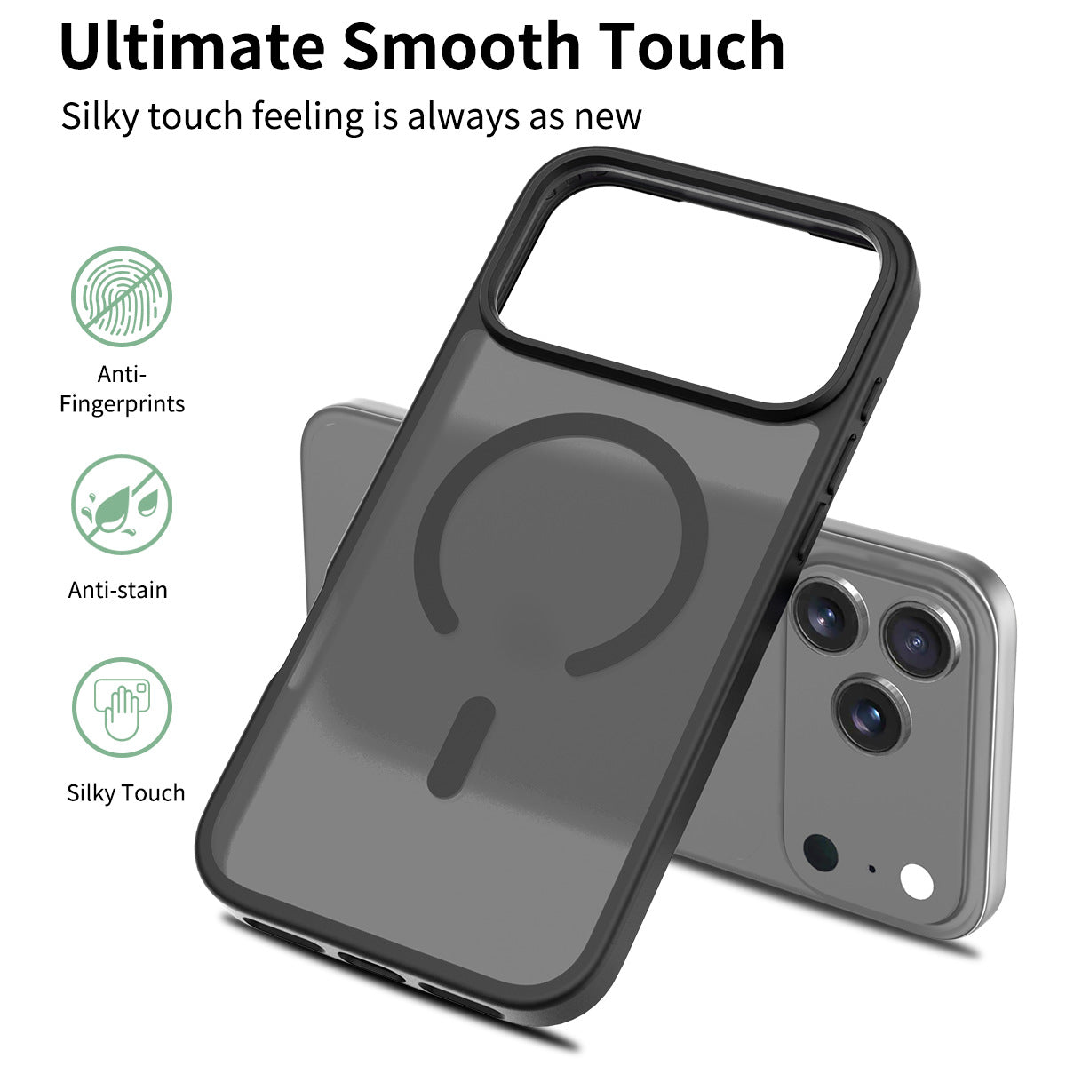 Matte Magnetic Case for iPhone 15/16/17 Pro Max | Anti-Slip & Shockproof