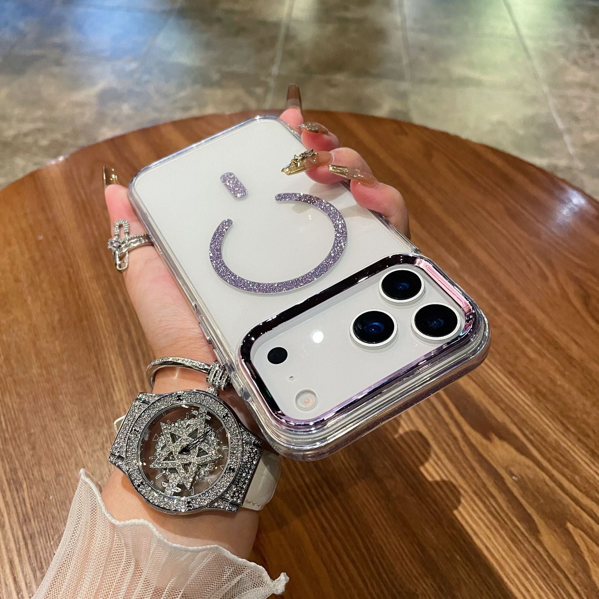 Glitter Frame MagSafe Case for iPhone 17/16/15 Pro Max