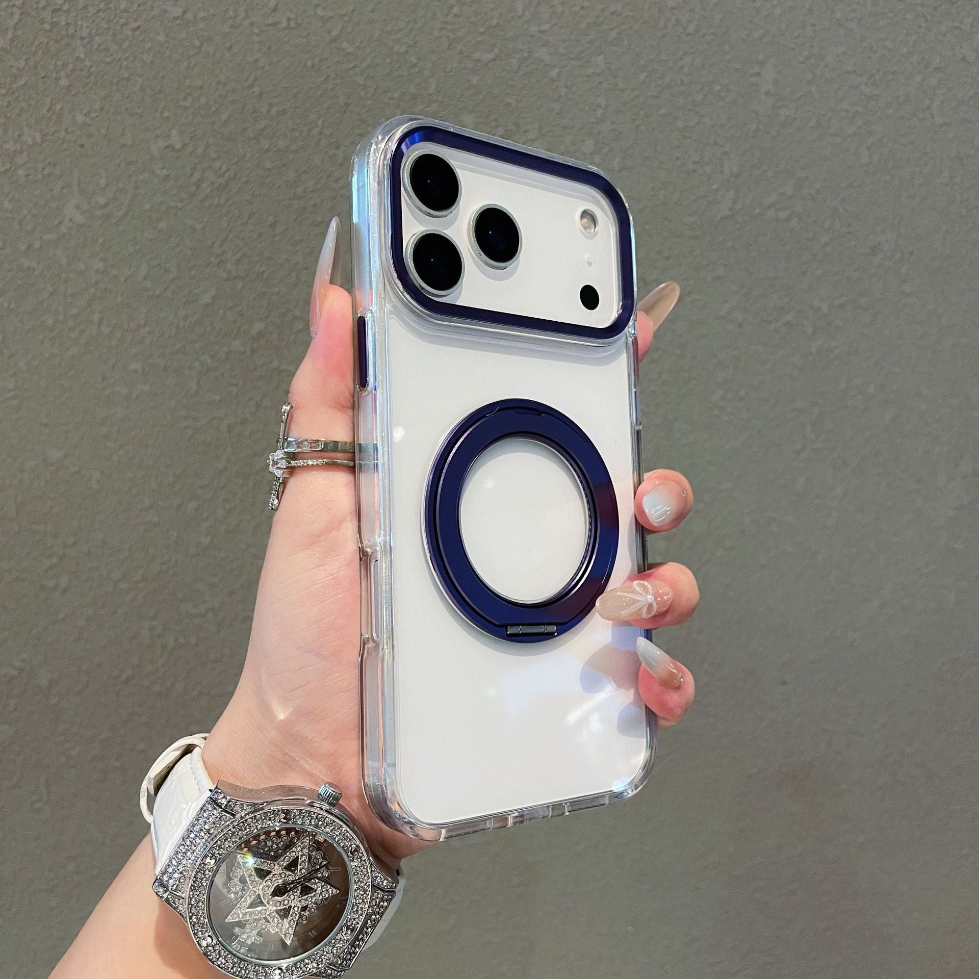360° Rotating Stand Case for iPhone 17 Pro Max/16 | Clear Shockproof