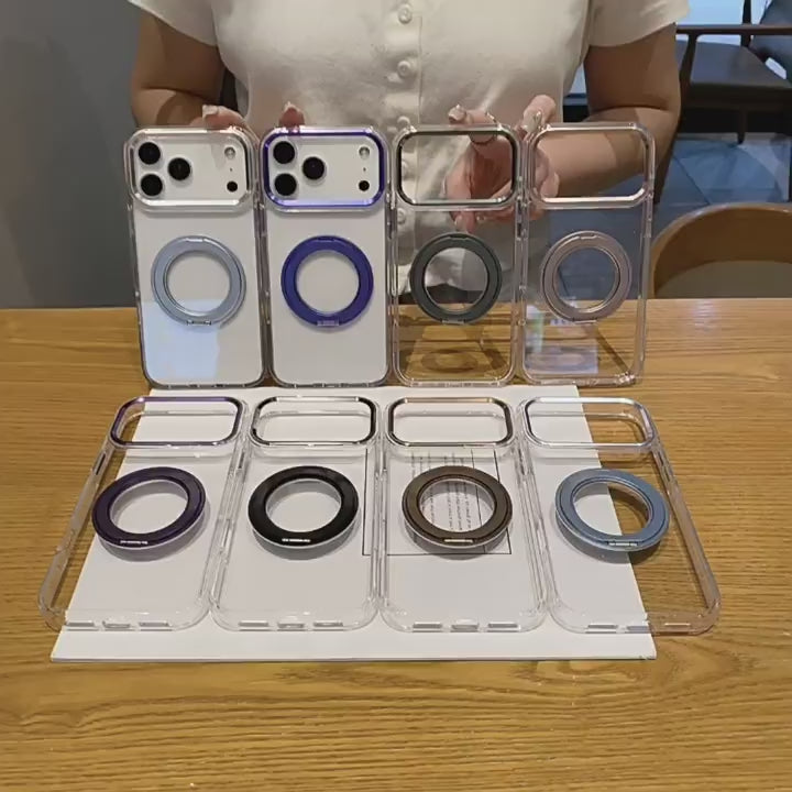360° Rotating Stand Case for iPhone 17 Pro Max/16 | Clear Shockproof