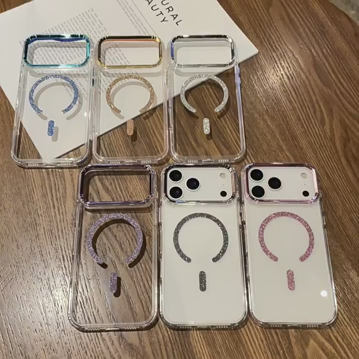 Glitter Frame MagSafe Case for iPhone 17/16/15 Pro Max